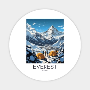 A Pop Art Travel Print of Mount Everest - Nepal Magnet
